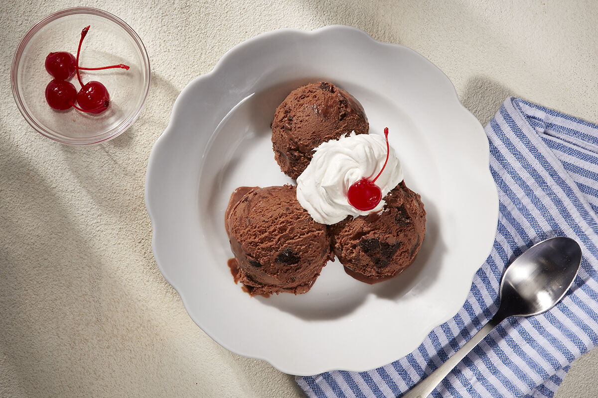 Glace chocolat-brownie