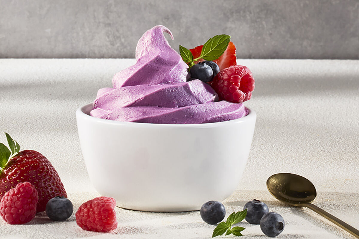 Glace à l'italienne aux fruits rouges et tofu