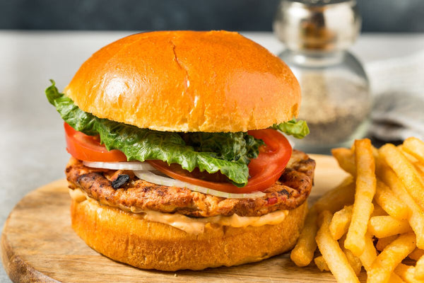 Burgers de dinde et potatoes épicées