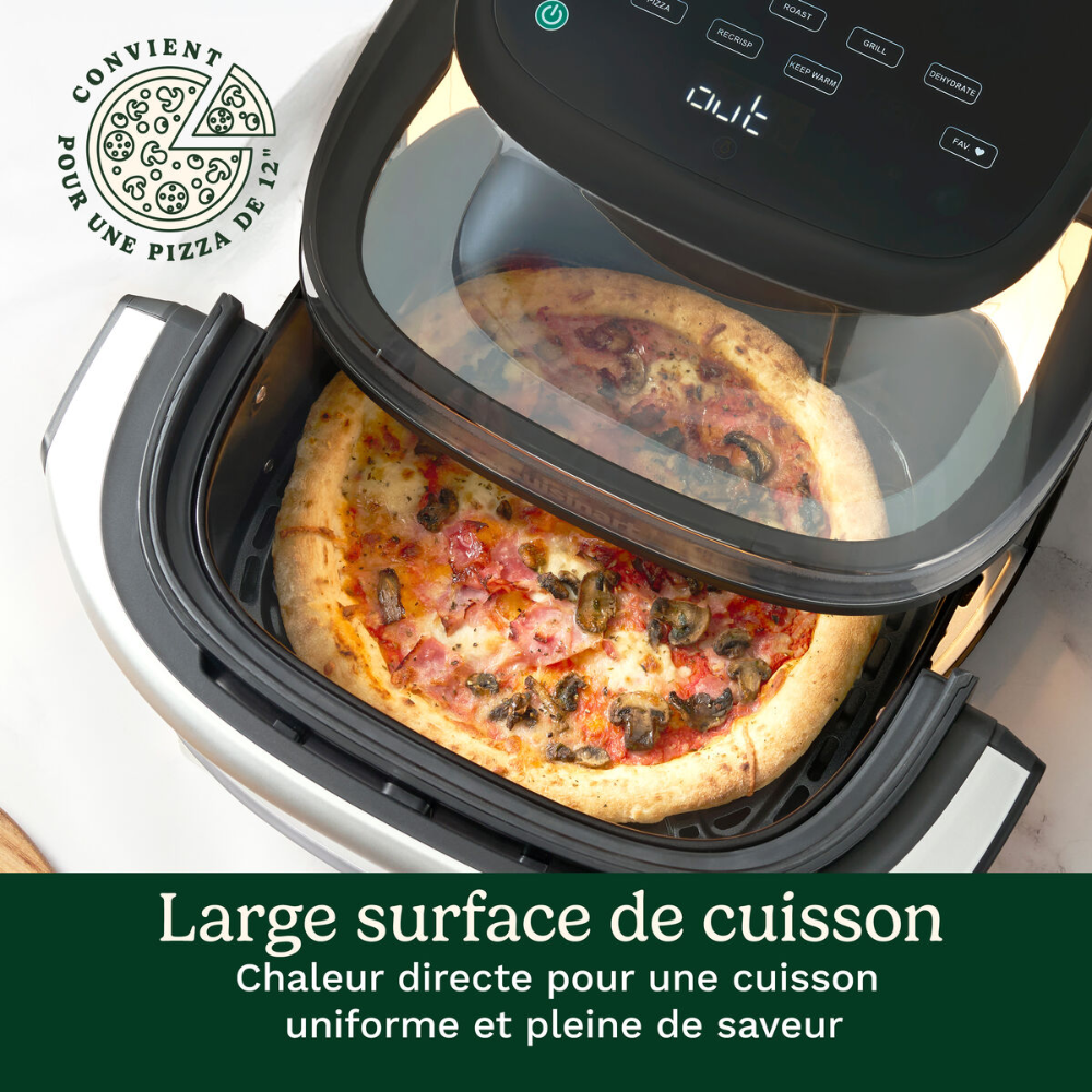 Surface de cuisson extra-large de 27 cm pour une cuisson homogène