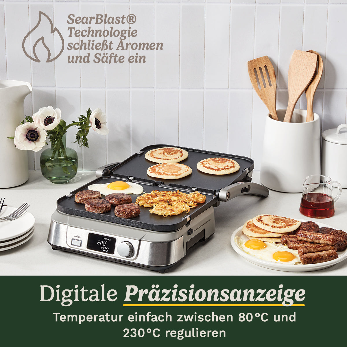 6-in-1 Grill, Griddle & Waffeleisen