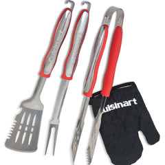 3-teiliges Grillbesteck mit Handschuhen