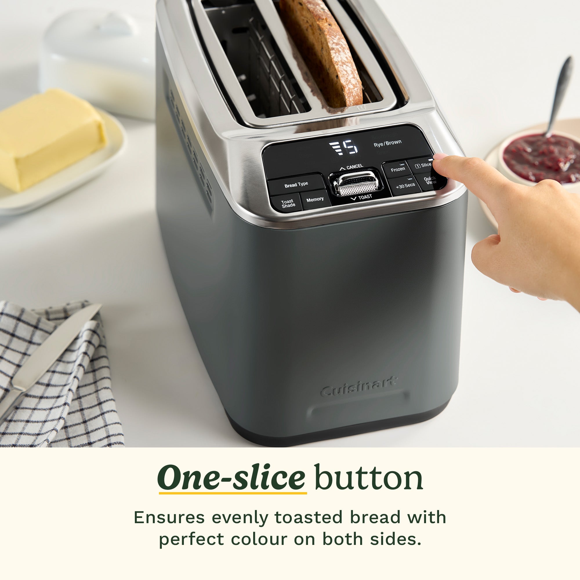 Grille-pain Cuisinart avec fentes extra-longues pour grandes tranches de pain