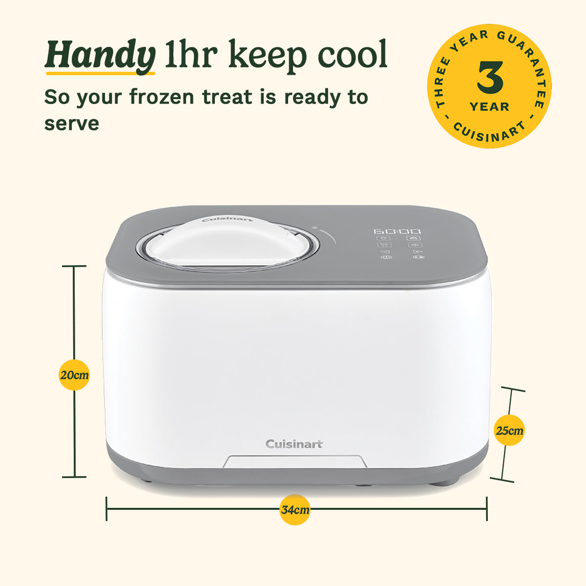 Machine à glace et sorbet compresseur 950 ml