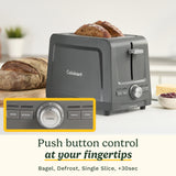 Commandes du grille-pain Cuisinart avec modes Bagel, Décongélation et Tranche Unique